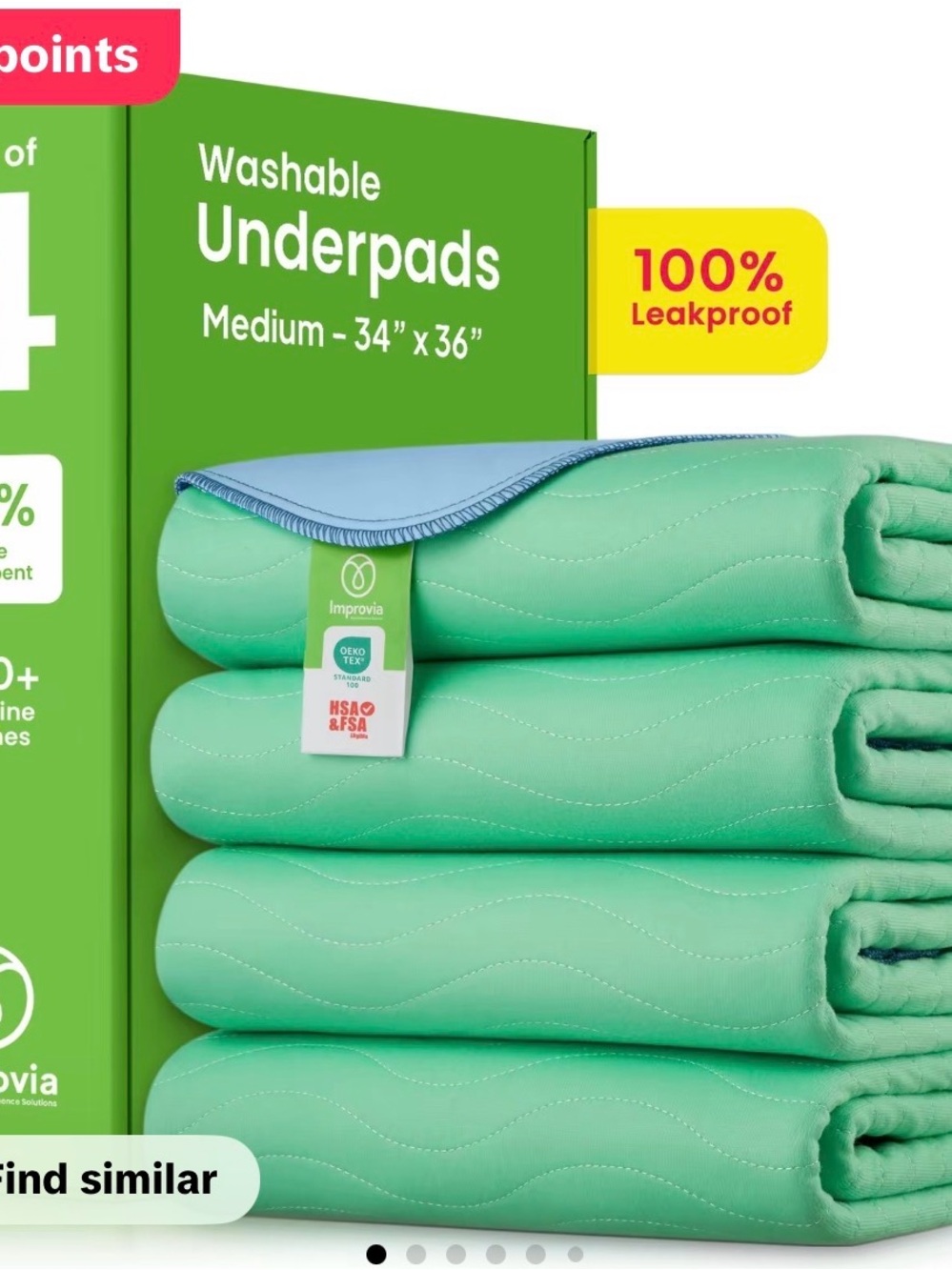 Washable Underpad - Light Blue (Medium)